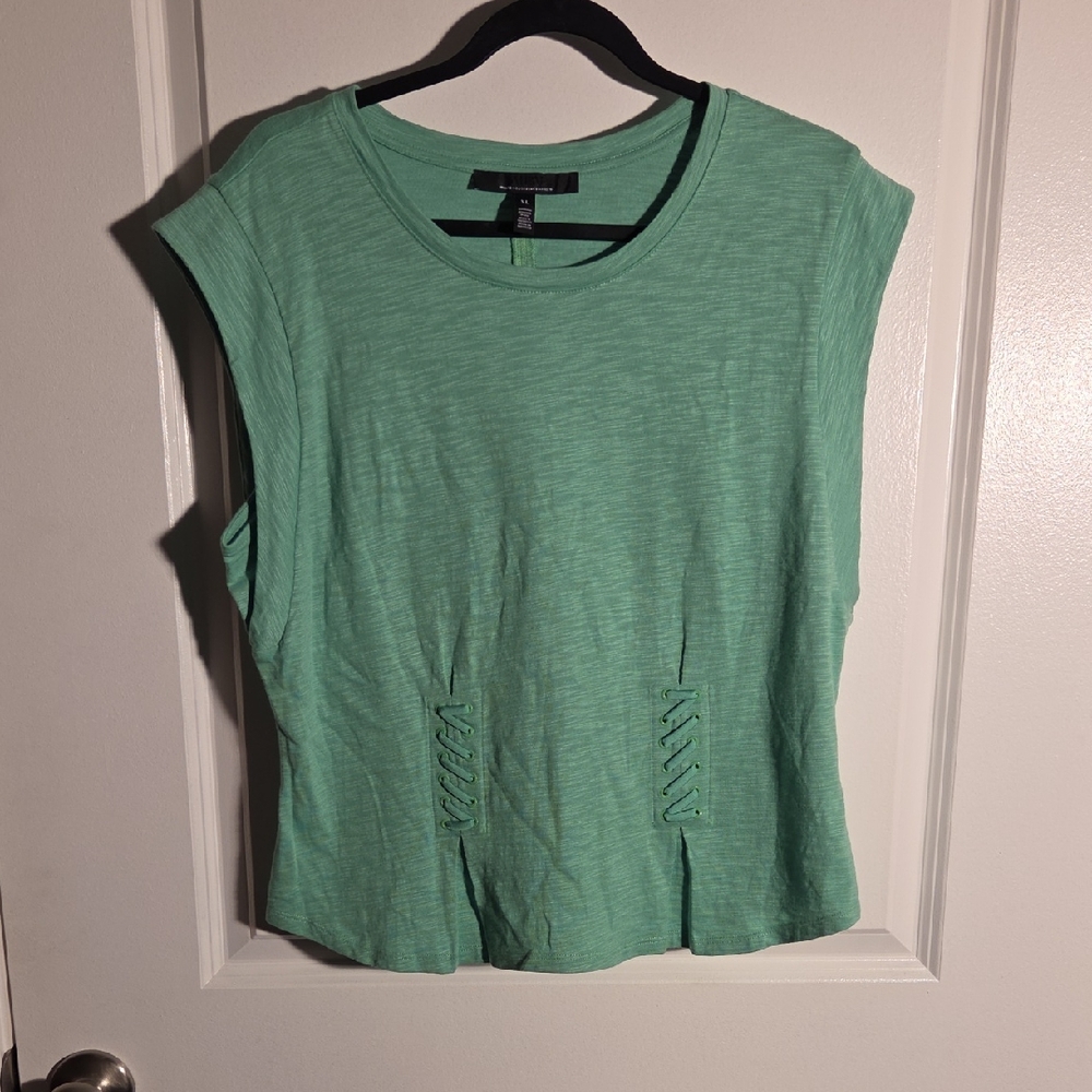 White House Black Market Light Green Muscle Tee